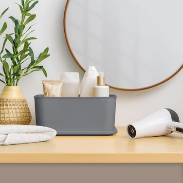 Набір із 3 пластикових коробок для зберігання з кришками, що не зачіпаються, штабелюються, для кухні, ванної кімнати, спальні, гардеробної, офісу, міцна та довговічна організація, SNL-S 6 л / Набір із 3 коробок