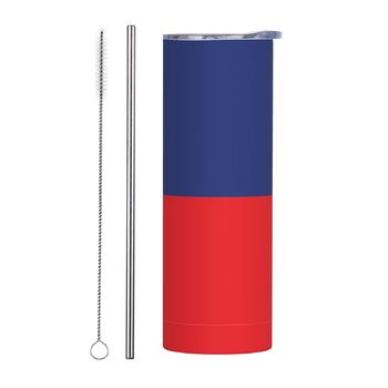 Кухоль з прямою трубочкою, дизайн прапор Ліхтенштейну, дорожній кухоль з принтом, підходить для кемпінгу, офісу та дому, 590 мл