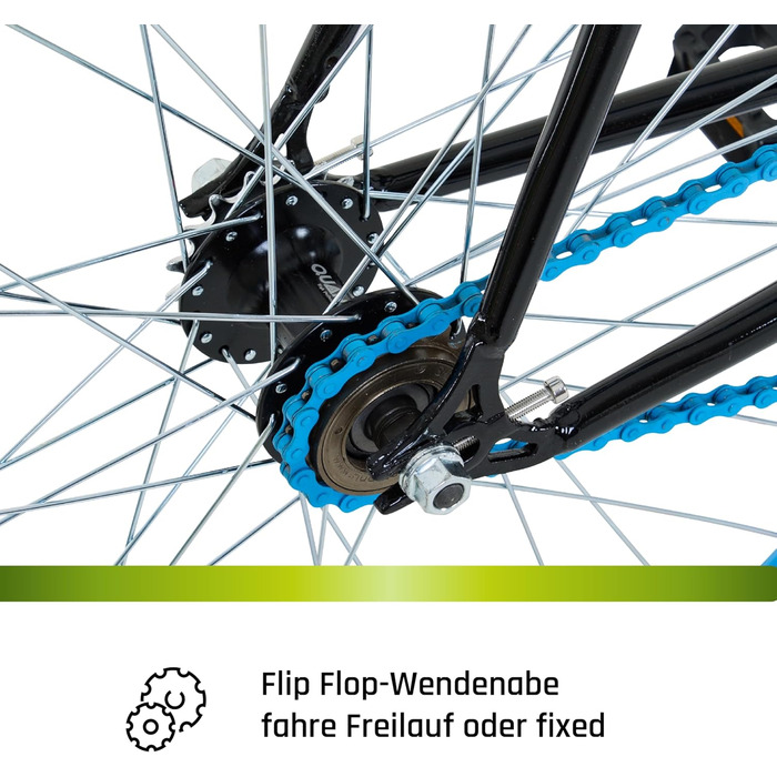 Велосипед Galano Blade Fixie для чоловіків та жінок, зріст 165-195 см, ретро-велосипед з однією швидкістю, 28-дюймові колеса, різні розміри, міські велосипеди з фліп-флоп втулкою, шосейний велосипед, міський велосипед, чорний/синій, 53 см