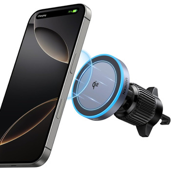 Сертифікований бездротовий автомобільний зарядний пристрій потужністю 15 Вт з функцією зарядки, сумісний з MagSafe для iPhone 16/1