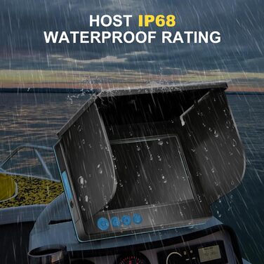 Підводна рибальська камера з ехолотом та IPS-дисплеєм, ширококутним інфрачервоним нічним баченням 220, водонепроникною підводною камерою IP65 для льоду та річок, 5 дюймів