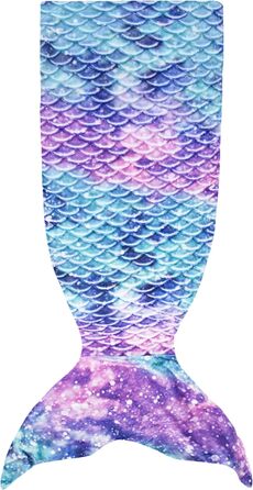 Класична ковдра Catalonia &quotХвіст русалки&quot, м&39яка тепла плюшева флісова ковдра-спальний мішок, 155 x 50 см, візерунок з риб&39ячої луски, зоряне небо