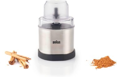 Насадка для побутової кавомолки та спецій Braun MQS 270 SI з системою EasyClick Plus - Аксесуари для побутового ручного блендера Braun MultiQuick 7 and 9, срібло