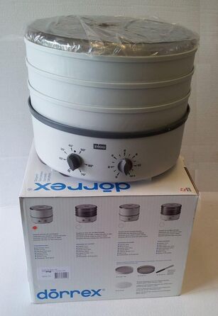 Дегідратор Stckli Drrex з таймером і пластиковою сіткою, колір світло-сірий, розширюється, 0076.70