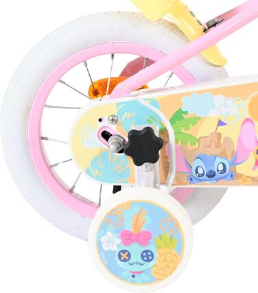 Дитячий велосипед Volare 12, 14, 16 для дівчаток та хлопчиків 36 років Офіційно ліцензований з дизайном улюблених персонажів З додатковими колесами, ножним та ручним гальмами, регульованим сидінням та простою збіркою. Модель Stitch 12