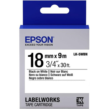 Стрічка EPSON LK-5WBN біла/чорна