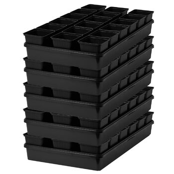 Квадратних горщиків для розсади з блюдцями, горщики для живців та розмноження розсади, з лотком, лотки для перенесення човників (горщики для розсади 9x9x9,5 блюдця 5 шт.) Горщики для розсади 9x9x9,5 блюдця, 5 шт., 18