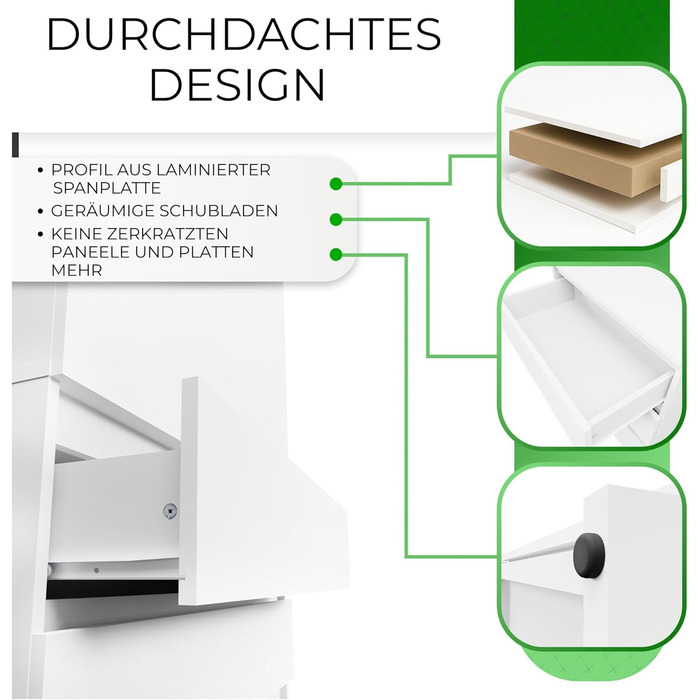 Шафа CDF Біла, ширина 90 см, дитяча кімната, спальня, 2 шухляди, 2-дверна шафа, сучасний вигляд, все для складання, одяг, іграшки