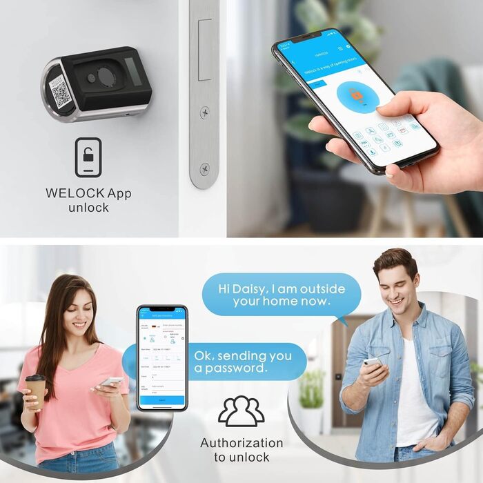 З WIFIBOX 3, електронний дверний замок з RFID-картою Bluetooth WiFi IP65, працює з Alexa, регулювання для дверей 50-100 мм, 41