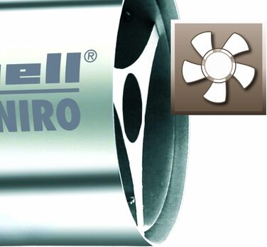 Генератор гарячого повітря Einhell HGG 300 Niro (30 кВт, робочий тиск 1,5 бар, об&39ємний потік повітря 500 м/год, п&39єзозапалювання, захист від зворотного полум&39я, турбовентилятор), сріблястий, чорний