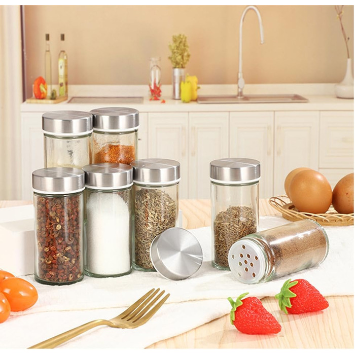 Органайзер для спецій, 20 склянок для зберігання спецій з ручкою для кухонної комори