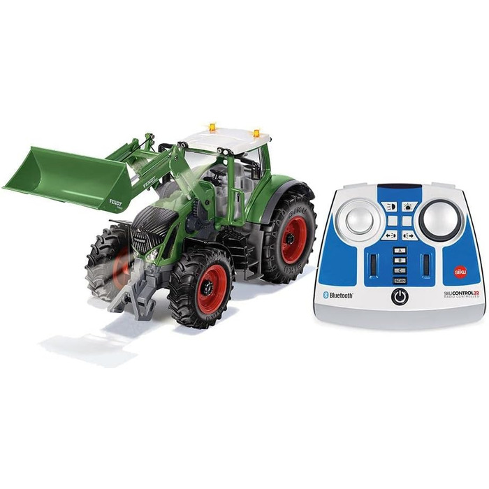 Трактор Fendt 933 Vario з фронтальним навантажувачем, зелений, метал/пластик, 132, на дистанційному управлінні, вкл. пульт дистанційного керування Bluetooth та аксесуари, можливе управління через додаток З пультом дистанційного керування Одиночний, 6793