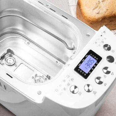 Хлібопічка Cecotec Bread&Co 1500 PerfectCook. 850 Вт, 1,5 кг, 15 програм, 15 програмованих годин, 2 резистори, піддон, який можна мити в посудомийній машині, книга рецептів 1,5 кг