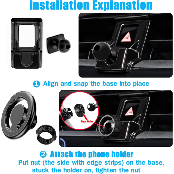 Автомобільний тримач для мобільного телефону Mengfly, підставка для телефону з вентиляційним отвором, автомобільне кріплення, для