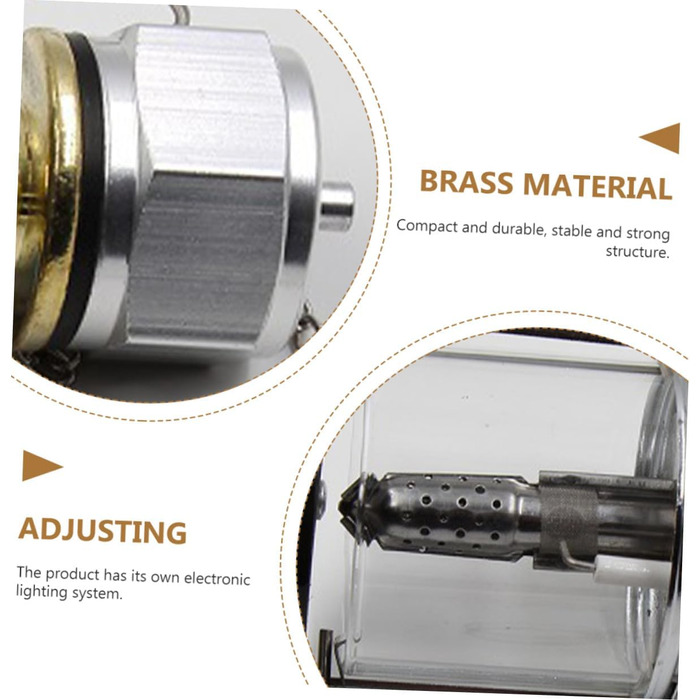 Туристична лампа, пропанова лампа з газом Mapp, портативна газова лампа з міді та нержавіючої сталі з кришкою для кемпінгу на свіжому повітрі та надзвичайних ситуацій