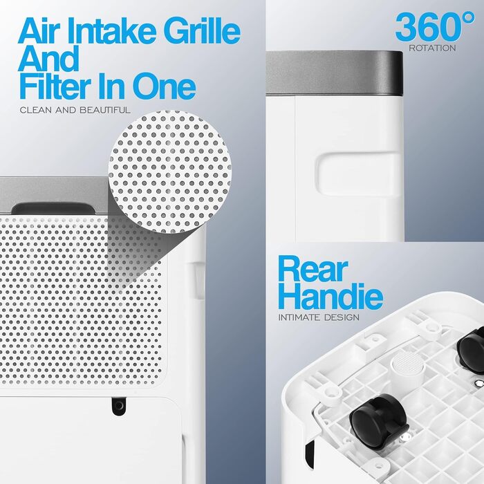 Осушувач повітря 16 л, Електричний осушувач повітря на 100 м (40 м), Осушувач повітря в підвалі, Таймер, Автоматичне розморожуванн