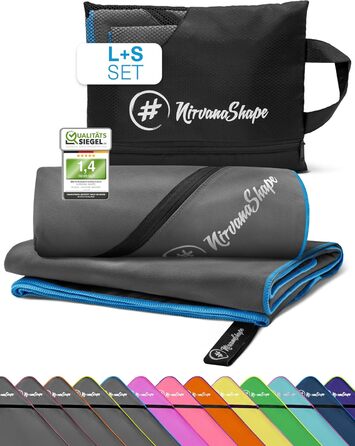 Рушник з мікрофібри NirvanaShape, рушники з мікрофібри легкі, компактні як банний рушник, дорожній рушник, пляжний рушник, спортив