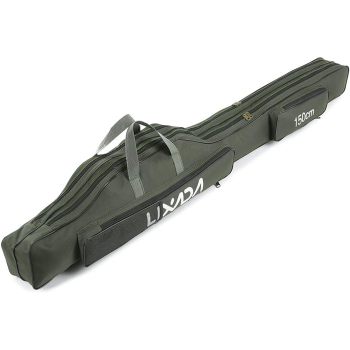 Сумка для риболовлі Lixada Портативний складаний футляр для вудки на відкритому повітрі 100 см/130 см/150 см Зелений 150 см