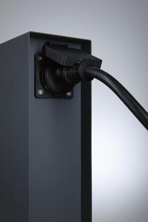 Стілб-розетка Paulmann Rio Plug & Shine для зовнішнього освітлення з датчиком сутінків, IP44, антрацит (2 шт. 230В, 2 шт. Plug & Shine 24В)
