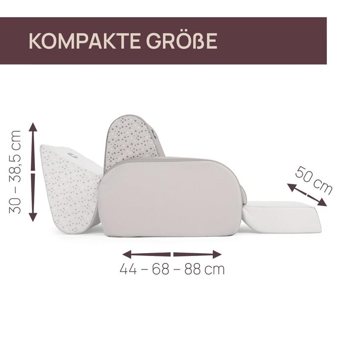 Дитяче крісло Chicco Twist, підходить для дітей від 1 року, трансформується в шезлонг та диван, з 3 конфігураціями, зручне та легке, трансформується одним рухом, для дітей від 12 місяців, крісло-реклайнер для дитячої кімнати, сірий, версія 2025