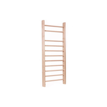 Шведська стінка з бука для фізіотерапії, гімнастики та фітнесу - підходить для використання вдома, в спортзалах, клініках, школах або фітнес-центрах - 195 x 80 см Натуральний колір