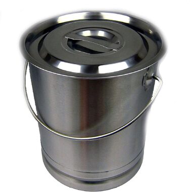 Відро Кухонне відро для продуктів Відро для молока Охолоджувач для шампанського з нержавіючої сталі 8 літрів кришка ваги