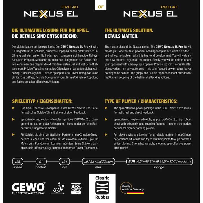 Ракетка для настільного тенісу Gewo Force ARC OFF+, Nexxus EL Pro 48+Neoflexx eFT 45 FL (1069100001)