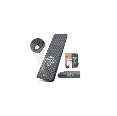 Килимок для кемпінгу HIKENTURE, R-значення 7.3, з ножним насосом, надтовстий килимок для сну 10 см, 210x64 см, теплий килимок для сну/надувний матрац, невеликий розмір у упаковці, 4 сезони для активного відпочинку, походів, наметів