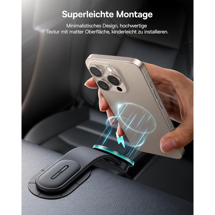 Автомобільний тримач для мобільного телефону Baseus 15W C02 PRO для Magsafe з функцією зарядки, магнітний автомобільний тримач авт