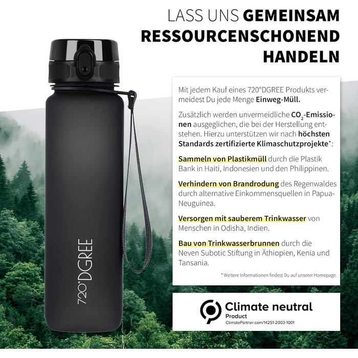 Питна пляшка 1л 'uberBottle softTouch контейнер для фруктів - BPA-Free - Тонка пляшка для води для спорту, фітнесу, велосипеда, ун