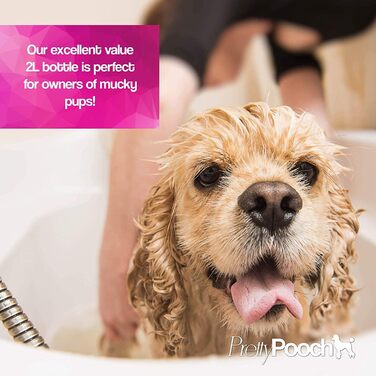 Шампунь та кондиціонер Pretty Pooch Gentle Touch для собак, професійний шампунь глибокого очищення для собак з чутливою шкірою, що не викликає свербежу (4 л, аромат дитячої присипки)