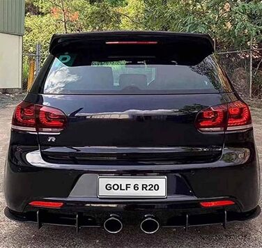 Задній дифузор Задній бампер для Golf 6 VII R20 2010-2013, Автомобільний задній дифузор Спойлер ABS Бампер Протектор для губ Аксесуари для губ