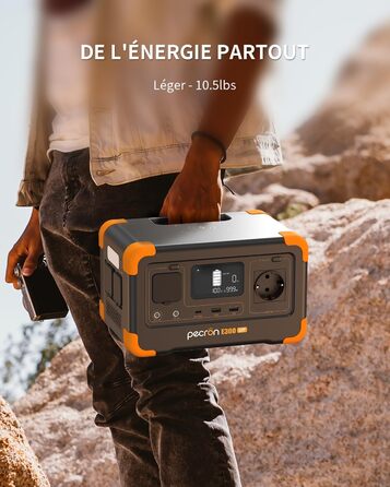 Портативна електростанція pecron E300LFP, сонячний генератор на LiFePO4 акумуляторі ємністю 288 Втгод, виходи CA 600 Вт, генератор живлення для подорожей/кемпінгу/відпочинку на природі/екстрених ситуацій