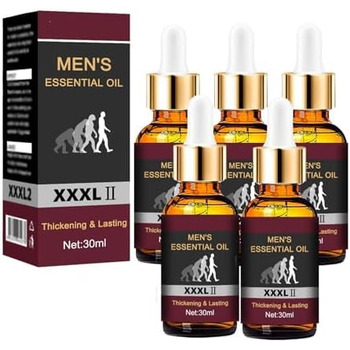 Збільшення пеніса XXXL з ефірною олією для чоловіків - 30 мл, покращена ерекція, потовщення та ріст (5 шт.)