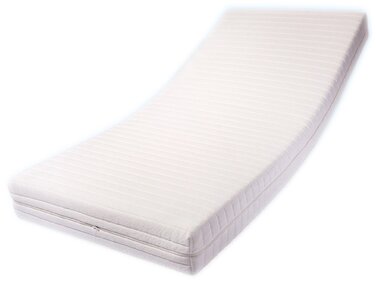 Зонний ортопедичний матрац з холодної піни (100x200) x серцевина приблизно 15,5 см зі стьобаним чохлом подвійного в&39язання, товщиною приблизно 16 см. Жорсткість H2,5 (до приблизно 110 кг). Q означає якість. Зроблено в Німеччині. 100 x 200 см, 9-