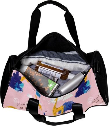 Спортивна сумка, маленька дорожня сумка, сумка для йоги, з принтом жираф'яче листя, сумка для фітнесу на відкритому повітрі, ручна поклажа