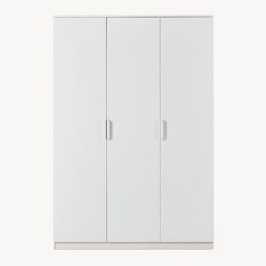 Шафа Eiselfing, 3-дверна шафа, 176 x 120 x 52 см, Шафа для спальні, 1 вішалка для одягу, 4 відділення, білий