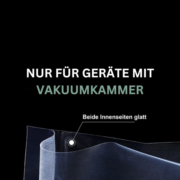 Вакуумні пакети Вакуумні пакети 20х30 см Глатт 100 шт. Для камерних вакууматорів Їжа Пилосос PA/PE 20/70 90 мкм Вакуумна плівка для м'яса, ковбаси, сиру, фруктів, овочів, шнеків