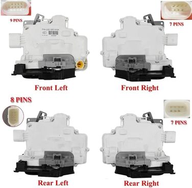 Привід центрального замка Привід дверного замка Передній Задній Правий Лівий Для Q3 Для Q5 Для Q7 Для A4 Для Passat Для Tiguan Для Skoda Для Superb Для сидіння Ibiza Latch Lock Drive (колір передній правий