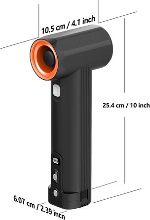 Електричний струменевий сухий повітродув, повітродув для металевого листя, повітродувка зі стисненим повітрям і повітродувка, автомобільна сушарка з потоком повітря 331 км/год для листя, снігу, крапель води та пилу в автомобілі