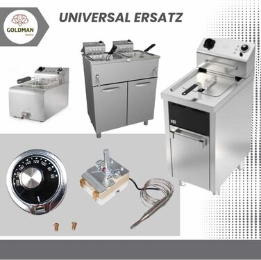 Універсальний термостат для промислової фритюрниці, громадського харчування, універсальна заміна з регулятором (від 50 C до 205 C), 24007