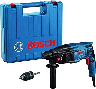 Перфоратор Bosch Professional GBH 2-21 (з SDS plus, в комплекті швидкозатискний патрон з адаптером SDS plus, додаткова рукоятка, т