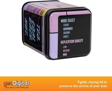 Бляшанка для чаю getDigital. Earl Grey. Гаряча - Бляшанка з кришкою для розсипного чаю - Зображення реплікатора з класичного науково-фантастичного серіалу, 500 мл