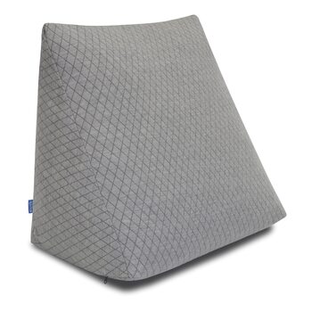 Подушка для спини Badum - Клиноподібна подушка для ліжка - 60 x 50 x 30 см - Подушка для книги, дивана, дивана, подушка для читання, подушка для читання, перегляду телевізора, чохол, який можна прати, регульована товщина