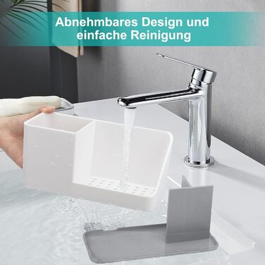 Тримач для зубної щітки для органайзера у ванній кімнаті, тримач для електричної зубної щітки зі зливним отвором, знімний органайзер для зубної щітки для ванної кімнати, кухні та сімї (сірий)