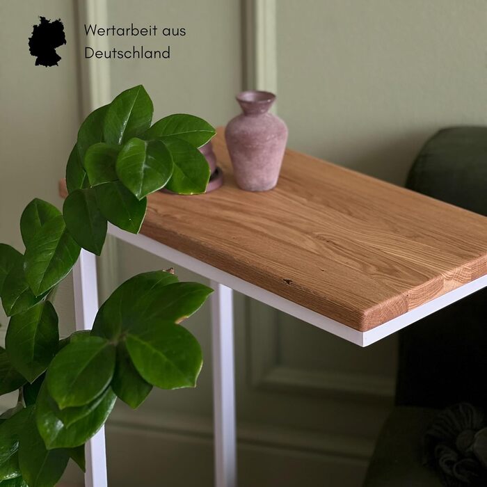 Маленький приставний столик-диван Чорно-білий дерев&39яний столик для ноутбука С-подібний столик для дивана Приставний столик піднос дубовий столик-ліжко тумбочка тумбочка високий столик для ноутбука для дивана маленький столик для вітальні (CWH) каркас б