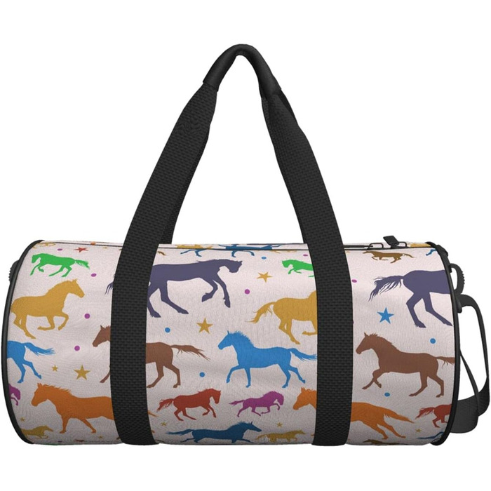 Яскраві дорожні сумки Скачучі коні, спортивні сумки для фітнесу та подорожей, велика сумка для покупок та подорожей, сумки на нічліг та на вихідні для чоловіків та жінок