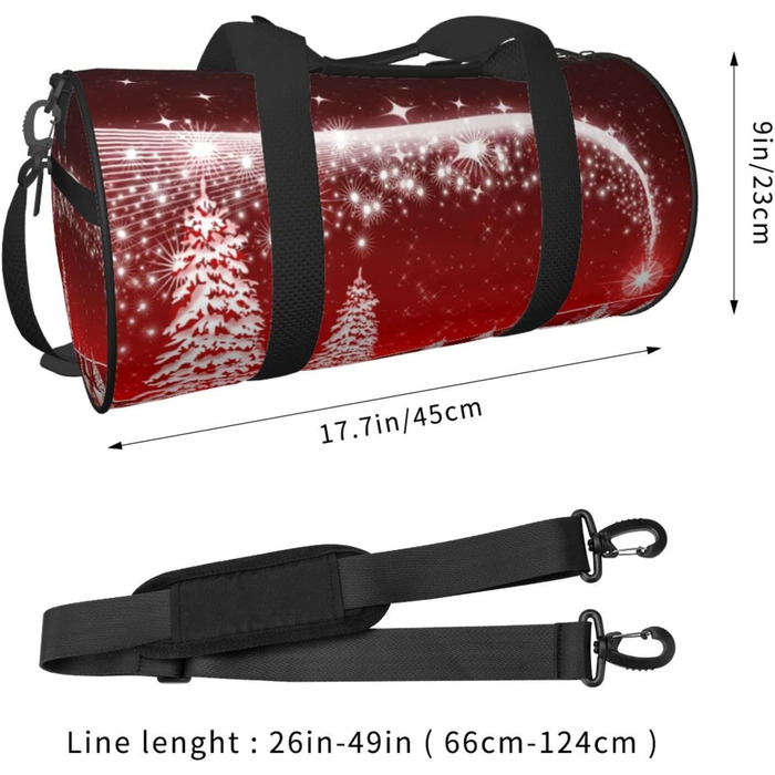 Яскрава дорожня сумка З Різдвом, спортивна сумка для чоловіків та жінок, велика сумка для подорожей, сумка-мішок зі сніжинками