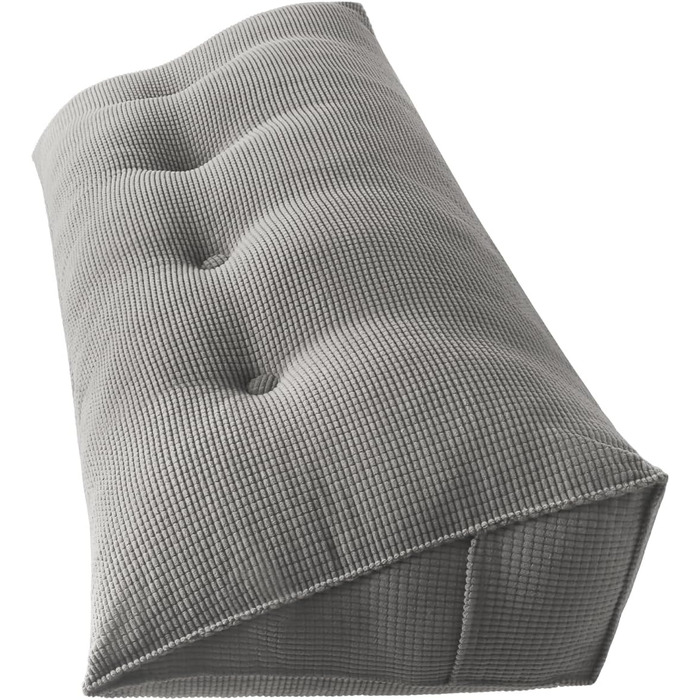Подушка для читання OHMG XXL, 120/140/160/180/200 см, клиноподібна подушка, сіра, велика трикутна подушка для дивана, поперекова опора, велика подушка, підтримка спини, підголівник, відпочинок, поперекова опора (сіра, 120 см) сіра 120 см