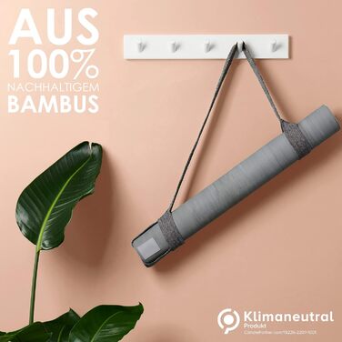 Гачки для верхнього одягу білі (2 шт.) - вішалка біла з 5 гачками - 43 см - гачки для верхнього одягу настінні - настінна вішалка